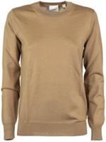 Burberry Women's Vintage Check Patch Merino Wool Sweater Beige 8017020 Size L