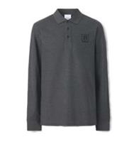 Burberry Long Sleeve Polo Charcoal Grey 8053062 Size S