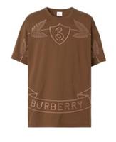 Burberry Oak Leaf Crest Cotton Tee Dark Birch Brown Size S 8063204