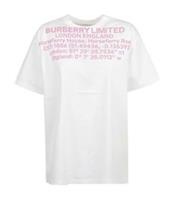 Burberry Location-Print T-Shirt White/Pink 8054653 Size S