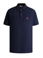 Burberry Oxford Logo Embroidered Polo Navy/Red 8036248 Size XS