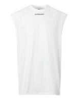 Burberry Sleeveless Cotton Oversized Top White 80521721 Size XL
