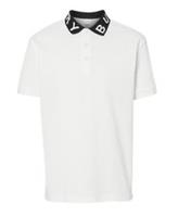 Burberry Ryland Collar Logo Polo White/Black 8013502/80675371/8080837 Size XL