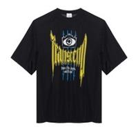 Burberry Slogan-Print Perforated T-Shirt Black 8070147 Size XL