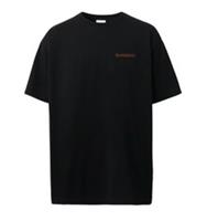 Burberry Topstitched Monogram Motif Oversized T-Shirt Black 80575481 Size M