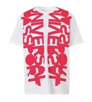 Burberry Universal Passport Cotton T-Shirt White/Red 8051983 Size S