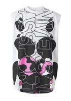 Burberry Universal Passport Sleeveless White/Pink/Black 8055539 Size S