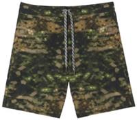 Burberry Camouflage Print Swim Trunk Dark Fern Green 8042583 Size S