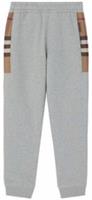 Burberry Check-Panel Track Pants Light Grey 8045015 Size XS