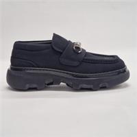 Burberry Nubuck Creeper Clamp Loafers Black (Women's) 8077837 EU39.5 UK6.5