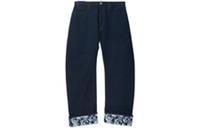 Burberry Rose-print Straight-leg Jeans Blue 808077 size 32