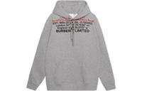 Burberry Horseferry Location Print Hoodie Gray 8048283 Size S