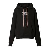 Burberry Women's Embroidered Logo Oversized Hoodie Black 8019990 Size XL