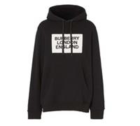 Burberry Logo Patch Hoodie Black 8069454 Size XS