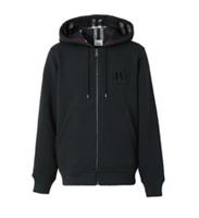 Burberry Letter Graphic Cotton Blend Zip Hoodie Navy 8061856 Size S
