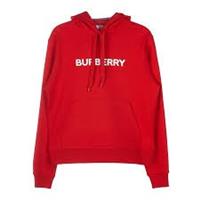 Burberry Logo-Print Cotton Hoodie Red 8065022 Size S
