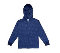 Burberry TB Monogram Print Zip-Up Hoodie Deep Royal Blue 8048899 Size S