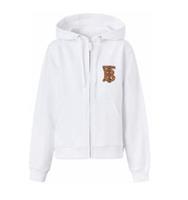 Burberry Tiger TB Monogram Motif Hoodie White 8051558 Size XS