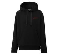Burberry Topstitched Monogram Motif Oversized Hoodie Black 80575431 Size XL