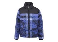 Burberry Camouflage Thermoregulated Puffer Down Jacket Blue 8049514 Size XL