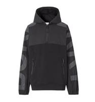 Burberry Reflective Logo Print Quarter-Zip Jacket Black 8045687 Size XS