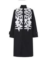 Burberry Universal Passport Coat Black/White 8051870 Size 46