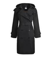 Burberry Women's Amberford Trench Coat Black 8061428 Size UK12 / US10