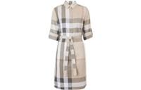 Burberry Check Knee-Length Dresses Light Brown Check 8065214 Size UK10 / US8