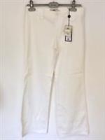 BNWT THOMAS BURBERRY WHITE COTTON BOOT CUT TROUSERS SIZE 38 UK 10 - 10 Regular