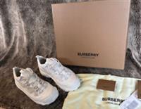 BURBERRY ARTHUR MENS LOW TOP SNEAKERS OFF WHITE UK7.5 RRP £629 #E37Z