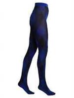 Burberry Women's Blue & Black Argyle Wool Tights Size Small £490 Made in Italy - S Tall