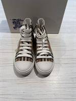 Burberry High Top Sneaker Beige Kids Size UK 2 EU 34 RRP £300 #I930