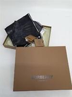 Burberry Small Black Silk Panther Print Scarf 45cm