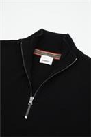 Burberry Quarter Zip Long Sleeve Wool Collared Jumper Black Large 17500G - L Regular