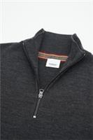 Burberry Quarter Zip Long Sleeve Wool Collared Jumper Charcoal Grey Medium 18083 - M Regular