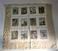 Burberry Silk Scarf The Burberry Diary Vintage Months Illustrated Hand Rolled