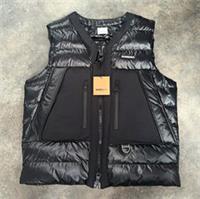 Burberry black quilted padded puffer vest waistcoat zip logo men's size S - S Regular