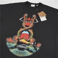 Burberry Polo Tshirt Shirt Crewneck Black Medium Mermaid Print Holden 8250 - M Regular