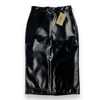 Burberry Black Vinyl Skirt