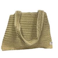 BURBERRY Goddess bag tote raffia beach shoulder Bag Large Off White Cream