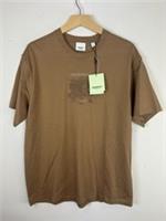 New Authentic Oversized Burberry Tristan Organic Cotton Jersey T-Shirt Size S