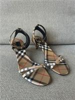 Burberry Check Strap Heels Size 38