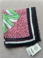 Burberry Wool And Silk Logo Scarf