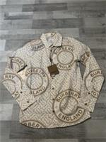 Burberry Archive Beige White Print Shirt 12 Years