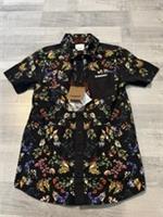 Burberry Black Floral Short Sleeve Shirt 12 Years