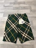 Burberry Travard Ivy Green IP Check Shorts Size 14 Years