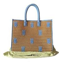 Burberry Large Freya Tote Handbag Natural Cool Blue With Dust Bag and Care Card