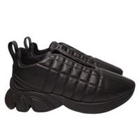 BURBERRY Axburton Sneaker Classic Leather Ladies Black Shoe UK4 NEW RRP 650