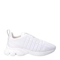 BURBERRY Quilted Leather Classic Trainers White Lace Up Desginer UK9 EU43 RRP600