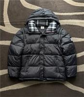 Burberry Black Puffer Jacket Mens XL Detachable Sleeves Excellent - XL Regular